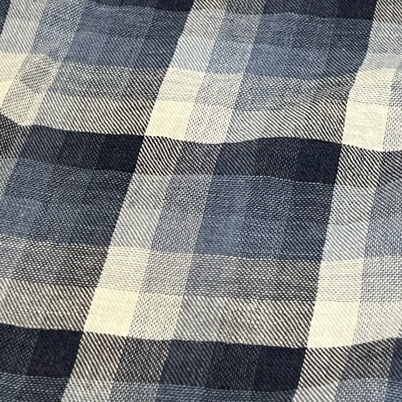 New Without Tags Medium Johnnie-O Featherweight Cotton Linen Blend Plaid Shirt - Picture 5 of 7